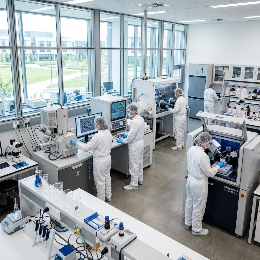 Modern materials science lab